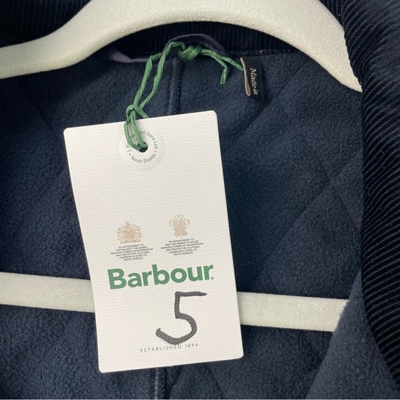 Barbour Beadnell Polarquilt Blue Fleece Long Sleeve Puffer Jackets Size 2X NWT - Picture 4 of 7